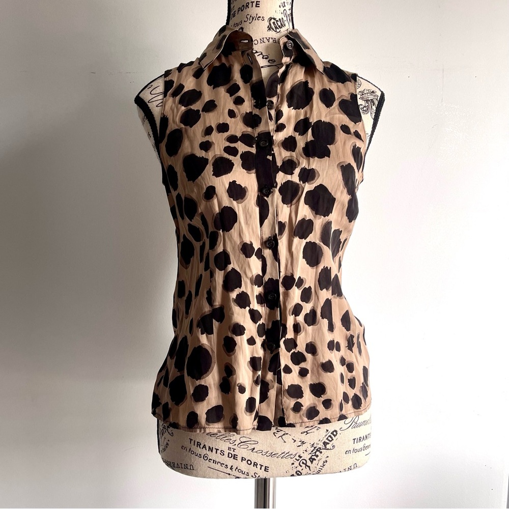 Moschino Animal Print Y2K 2000’s Blouse